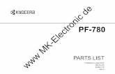 de MK-Electronic PF-780 · PARTS LIST Published in April 2012 3NLPL072 843NL122 Rev.2 PF-780 www MK-Electronic de