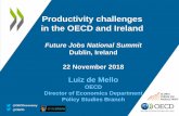 Productivity challenges in the OECD and Ireland · @OECD @OECDeconomy Productivity challenges in the OECD and Ireland Future Jobs National Summit Dublin, Ireland 22 November 2018