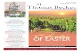 29, 2018 St. A Fifth Sunday of Easter PRIL Thomas Becket · April 29, 2018 • Fifth Sunday of Easter l 3 MAY ROWNING OF MARY Sunday, May 6th at the 9am Mass the St. Thomas ecket