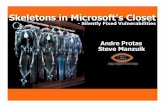 Skeletons in Microsoft’s Closet - Silently Fixed Vulnerabilities · Presentation Outline-Introductions / Outline-That’s this slide so we are done with that.-Non-Disclosure-Politics