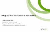 Registries for clinical research - rcso.sercso.se/wp-content/uploads/2016/11/Stefan-James-Om-att-använda-kv... · All patients with STEMI in Sweden and Iceland undergoing primary