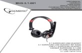 USER MANUAL MHS-5.1-001 HANDLEIDING MANUEL … · MHS-5.1-001 5.1 SURROUND USB HEADSET This product is tested and complies with the essential requirements of the laws of member states
