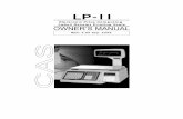 LP-2 VER 1.00 Owner's Manual - cas-usa.com Owner's Manual Reduced.pdf · 7.1 REG, MGR, and RPK Modes ... 7.2.12 AUTO/MANUAL Key ... 1.1 Model and Specifications MODEL LP-2, (version
