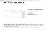 Owner's Manual: Dimplex PF2325 Fireplace - Air & Watercache.air-n-water.com/manuals/gds25gd-1583rs.pdf · Owner's Manual Model PF2325 PF3033 690932XXXX 7213450100R08 IMPORTANT SAFETY