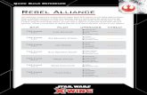 Rebel Alliance - images-cdn.fantasyflightgames.com · •Jek Porkins Outmaneuver R5-D8 ... Servomotor S-foils T-65 X-wing SWZ01 Blue Squadron Escort Proton Topedoes R3 Astromech Servomotor