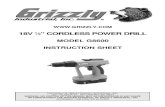 18V CORDLESS POWER DRILL - Grizzlycdn0.grizzly.com/manuals/g8600_m.pdf · -3-G8600 18V Cordless Drill SAFETY For Your Own Safety Read Instruction Manual Before Operating This Equipment