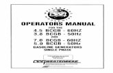OPERATORS MANUAL - westerbeke.coms manual/44200_4.5bcgb_7.0bcgb... · OPERATORS MANUAL . FOR THE 4.5 BCGB -60HZ 3.8 BCGB -50Hz AND 7.0 BCGB-60HZ 5.0 BCGB -50Hz .. GASOLINE GENERATORS