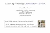 Raman Spectroscopy: Introductory Tutorial · Raman Spectroscopy: Overview • A vibrational spectroscopy - IR and Raman are the most common vibrational spectroscopies for assessing