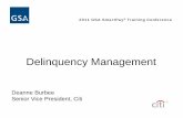 Delinquency Management - Citibank · 15 Delinquency Management Common Causes of Delinquency Slow/manual reimbursements by agency – DTS “issues” – DTS “kicking claim back