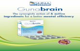 Gunabrain - f.unitedremedies.comf.unitedremedies.com/gunabrain.pdf · 1 tablet daily In cases of: • cognitive impairment • TIA outcomes • Alzheimer’s disease • Parkinson’s