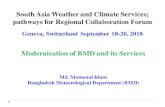 Modernization of BMD and its Servicespubdocs.worldbank.org/en/621791542124490960/MomenulIslam... · Bangladesh receives 71 % of the total annual rainfall during southwest monsoon