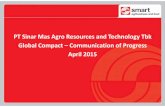PT Sinar Mas Agro Resources and Technology Tbk Compact ... Releases/COP Report SMART - Apr... · Global Compact – Communication of Progress April 2015. 2 ... (Sistem Manajemen ...