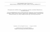 PHARMACEUTICALS: RESTRICTIONS IN USE AND … · PHARMACEUTICALS: RESTRICTIONS IN USE AND AVAILABILITY Prepared within the context of the United Nations publication "Consolidated List