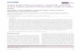 Original Article Serum levels of homocystiene, vitamin B ... · 2Departments of Biochemistry, Dr. R. P. Govt. Medical College, Kangra (Tanda)-176001 (Himachal Pradesh), India Corresponding