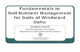 Fundamentals in Soil Nutrient Management for Soils of … · Fundamentals in Soil Nutrient Management for Soils of Windward Oahu Jonathan Deenik Assistant Specialist, Soil Fertility