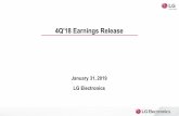 4Q'18 Earnings Release - lg.com 4Q_Earning Release.pdf · All information regarding management performance and financial results of LG Electronics (the “Company”) during the 4th