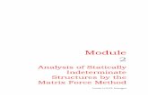 Module 2 - NPTEL Kharagpur/Structural... · Module 2 Analysis of Statically Indeterminate Structures by the Matrix Force Method Version 2 CE IIT, Kharagpur