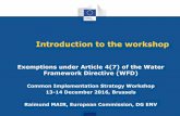 Introduction to the workshop - circabc.europa.eu fileReporting in the RBMPs and PP ... • ToR: https: ... workshop –Link to presentations Annex: List of submitted case studies 10.