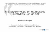 THE IMPORTANCE OF MEASURING BUSINESS USE OF ICT - itu… · THE IMPORTANCE OF MEASURING BUSINESS USE OF ICT Martin Schaaper ... and social activity. – But it is not the only factor,