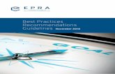 Best Practices Recommendations Guidelines November 2016 · EPRA – Best Practices Recommendations Guidelines – November 2016 2 Table of contents 1. Foreword03 2. EPRA BPR General