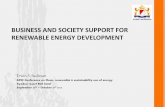 BUSINESS AND SOCIETY SUPPORT FOR RENEWABLE …energy-indonesia.com/03dge/0131009kadin.pdf · ... *DEN, **Blueprint PEN 2006 ... Mineral Direktorat Jenderal Energi Baru Terbarukan
