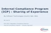Internal Compliance Program (ICP) : Sharing of Experience · Export Control Officer Internal Control Program of IFAG The three legal entities of Infineon in Malaysia are adopting