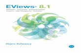 EViews 8 Object Reference 8 Object Ref.pdf · The three chapters of the EViews 8 Object Reference consist of reference material for working ... commands for producing graph views