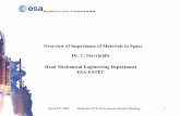 Overview of Importance of Materials in Space Dr. C ... · Dr. C. Stavrinidis Head Mechanical Engineering Department ESA-ESTEC. April 24 th 2008 Materials KTN 2nd Annual General Meeting