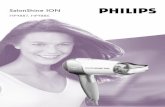 SalonShine ION - go-gddq.com · The Philips SalonShine Ion hairdryer has been specially designed to ... (RCD) with a rated residual operating current ... pengering rambut ini apabila