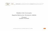 Stable Life Concepts Applied Behavior Analysis (ABA) Parent … · Impetigo, Hepatitis A, Scabies, Ringworm, Infections Diarrhea, Chicken Pox, Scarlet Fever, Lice, and Strep Throat.