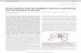 Programming cells by multiplex genome engineering and ... · Programming cells by multiplex genome engineering and accelerated evolution ... pathway (dxs, dxr, idi, ispA ... multiplex