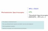 XPS o ESCA Photoemission Spectroscopies …rocca/Didattica/Laboratorio/pdf...Photoemission Spectroscopy How single-particle and many-particle mechanisms are reflected in a photoemission