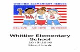 Whittier Elementary School - FCPS Student... · WHITTIER ELEMENTARY SCHOOL 2400 Whittier Drive ... School Motto: Working Together ... Shelley Lewis – SEIA Pre-K3 Nelia Madrake -