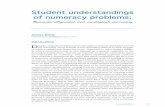 Student understandings of numeracy problems - ERIC · and abstract mathematical concepts (Bassok, 2001). The skill of analogi-cal reasoning has been identified as a core process in