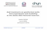 Acid treatments on geothermal wells: first experiments and ...engine.brgm.fr/web-offlines/conference-stimulation_of_reservoir...Acid treatments on geothermal wells: first experiments