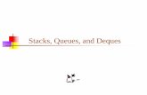 Stacks, Queues, and Dequeshughm/ds/slides/20-stacks-queues-deques.pdf · Stacks, Queues, and Deques ... set the “deleted” array element to null ... A queue ADT Java does not provide