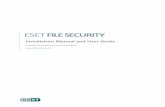 ESET File Security · The ESET File Security installation does not require external libraries or programs except for LIBC. User-specified notification The system can be configured