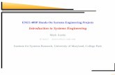 Introduction to Systems Engineering - isr.umd.eduaustin/enes489p/lecture-slides/2012-MA... · The terms system validation and veriﬁcation refer to two basic concerns, “are we