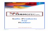 Safic Products Rubber - WordPress.com · Safic Products For Rubber . ... PRODUCT NAME ACTIVE INGREDIENTS ... Tri (mono/dinonylphenyl) phosphite (TNPP) 70