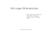 Fismik Metabolisme Nitrogen - ordinary words · Microbial Physiology- Nisa RM 4 The nitrogen cycle consists of five main processes: 1. Fixation. 2N 2 + 3H 2 →2NH 3.This is an extremely