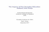 TheImpacts of FreeSecondary Education: Evidence from Kenya · Nyeri, Kenya December 2017. Motivation: free education policies Almost all countries subsidize basic education ... Slide