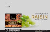RAISIN - gaiapremium.com · Vitamin A Vitamin C** Calcium 4% 0% 0% 0% 0% 10% 9% 0% 0% Iron 6% Calories from fat 0 %Dailty Value* * Percent Daily Values are based on a 2.000 calorie