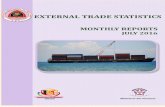 EXTERNAL TRADE STATISTICS - Statistics Timor-Leste · 3 MONTHLY EXTERNAL TRADE STATISTICS, JULY 2016 Exports by Country of Destination For the Period: July 01, 2016 to July 31, 2016