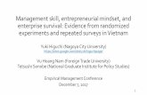 Management skill, entrepreneurial mindset, and enterprise ...pubdocs.worldbank.org/en/222831516828091705/YukiHiguchi.pdf · Management skill, entrepreneurial mindset, and enterprise