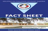 Fact ShEEt - MCA Namibia · Kavango East & West Fact ShEEt Poverty reduction through economic growth MillenniuM Challenge aCCount naMibia