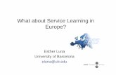 What about Service Learning in Europe? - UBdiposit.ub.edu/dspace/bitstream/2445/27563/1/What about SL in... · What about Service Learning in Europe? What about service learning in