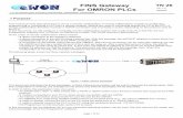 For OMRON PLCs ver 1 2 Gateway For OMRON PLC TN 26 ver 1_2 10/26/05 For all eWON types excluding eWON1000, eWON2000, eWON4000 page 2 of 23 2 Configuration Steps Overview Starting with
