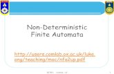 Non-Deterministic Finite Automata - uranchimeg.comuranchimeg.com/ec303/ec303Lec14.pdf · Non-Deterministic Finite Automata EC303, Lecture - 14 . ... when there is a computation of