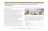 Making Garlic- and Herb-Infused Oils At Home · Making Garlic- and Herb-Infused Oils At Home Barbara Abo, Josh Bevan, Surine Greenway, Beverly Healy, Sandra M. McCurdy, Joey Peutz,