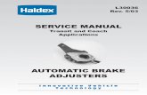 SERVICE MANUAL - haldex.com · rotates and moves the shoes into contact with the drum. The clearance notch ... rotates the one-way clutch which slips in this direction. As the brake
